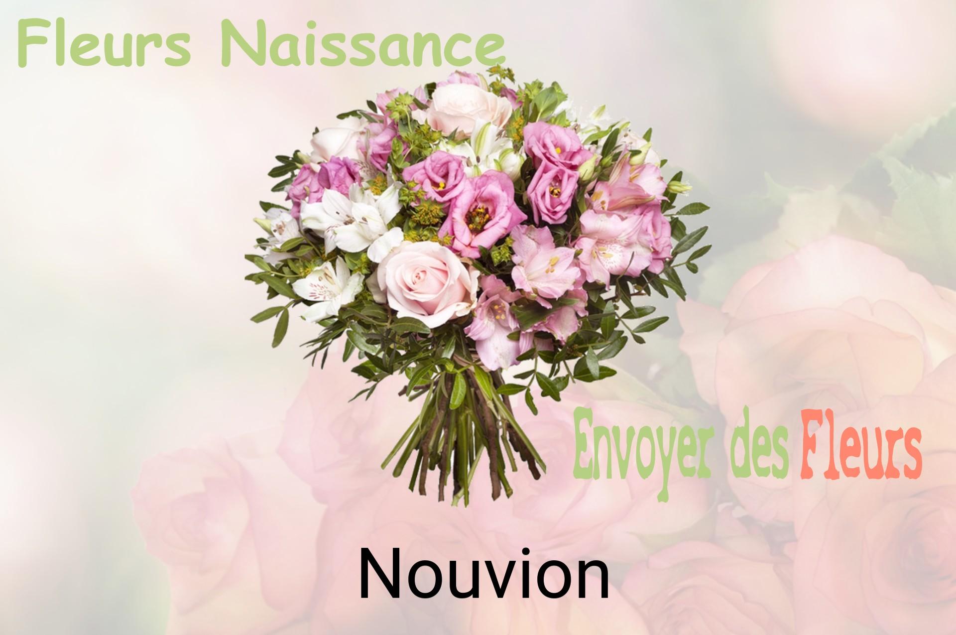 Bouquet de fleurs de naissance livré à Nouvion